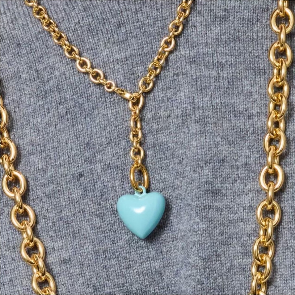 Roxanne Assoulin The Mini Puffy Heart Charm Necklace Cloud